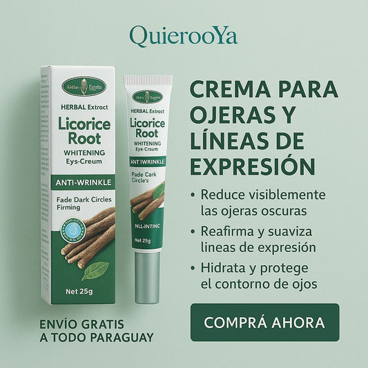 Crema para Ojeras y Líneas de Expresión – Licorice Root Whitening Eye Cream, Envío gratis.